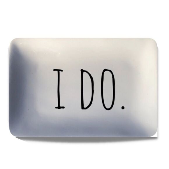 Custom, “ I Do”, 4” Ceramic Trinket Tray, NEW - Picture 6 of 7